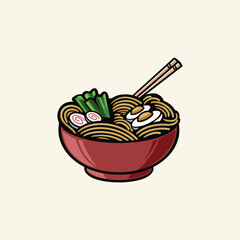ramen food vector