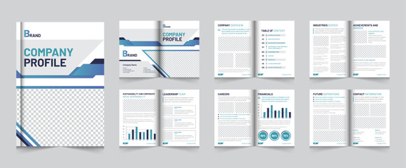 Pages company profile brochure template layout design, multipage business brochure design