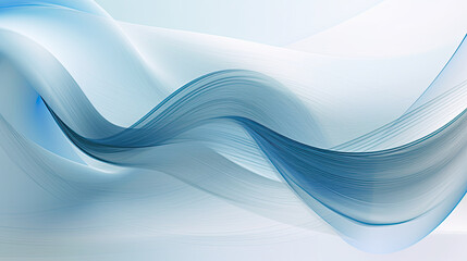 Fototapeta premium Abstract gradient light blue background with soft curves. Created with Generative AI technology.