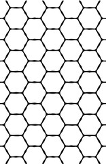 Modern seamless geometric hexagon shapes repeated pattern design vector element in black color 