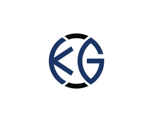 KG Logo design vector template - obrazy, fototapety, plakaty