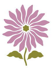 Graphic Svg elements boho style flowers peace love 70s 