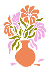 Graphic Svg elements boho style flowers peace love 70s 