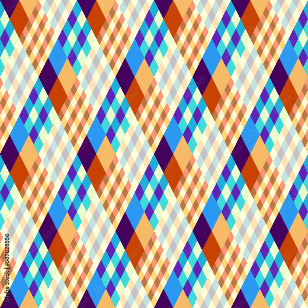 Poster Argyle seamless vector pattern background. Pattern of a rhombuses.