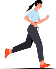 a girl with a scythe went for a morning run