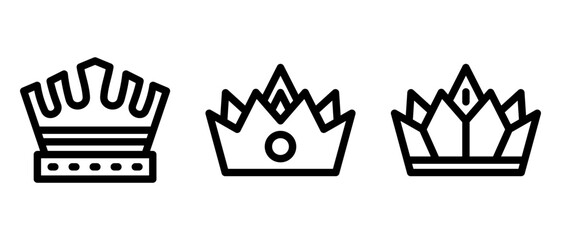 crown icon or logo isolated sign symbol vector illustration - high quality black style vector icons