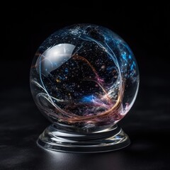 quantum theory galaxy in a glass sphere - generative ai