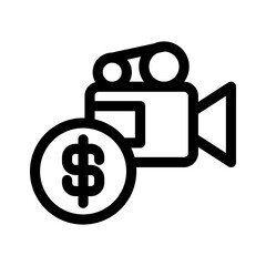 monetize stream icon or logo isolated sign symbol vector illustration - high quality black style vector icons