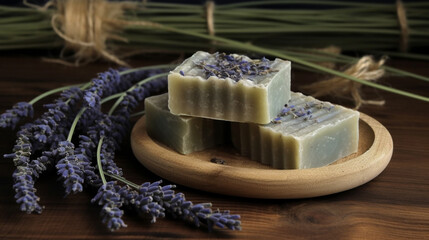 Natural hand made lavender soap