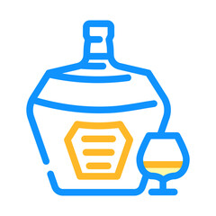 brandy drink bottle color icon vector illustration