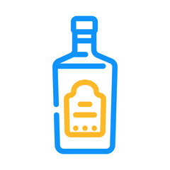 vodka drink bottle color icon vector illustration