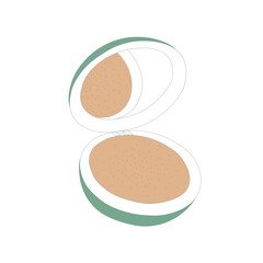 Make up powder color icon vector in isometric style on a white background. Make up icon. Vector illustration make up item