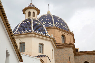 Blue Consol Church Domes; Altea; Alicante; Spain
