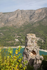 View of Aixorta Mountain Range and Reservoir; Guadalest; Alicante; Spain