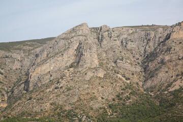 Peaks in Aixorta Mountain Range; Guadalest; Alicante; Spain