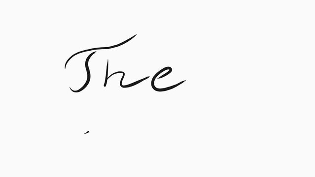 The end - animierte Handschrift - schwarz weiss
