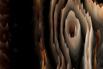 Obraz premium Visually three dimensional attractive backdrop suitable in layouts on art, illustration and design. Digital flowers series
