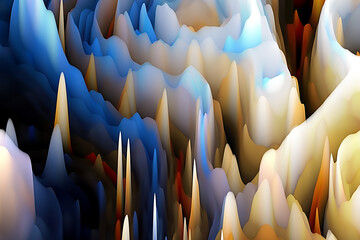 Obraz premium Visually three dimensional attractive backdrop suitable in layouts on art, illustration and design. Digital flowers series