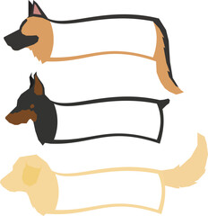 Dog banner, text box can enter text