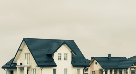 The roof of a private house
