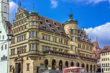 Fototapeta na wymiar Town hall of Rothenburg ob der Tauber, Germany