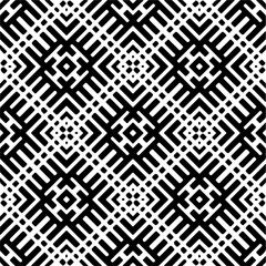 Black and white abstract patterns.Seamless monochrome repeating pattern for web page, textures, card, poster, fabric, textile.