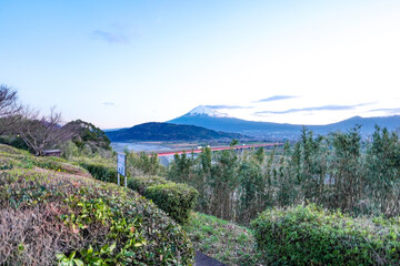 夜明けの富士山（静岡県富士市）