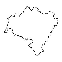 Lower Silesian Voivodeship map, province of Poland. Vector illustration.