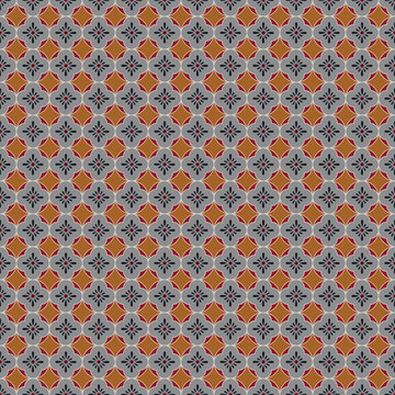 Abstract circle shape geometric motif pattern