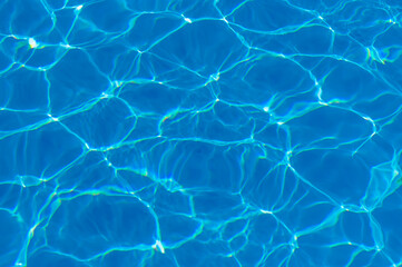 The reflection of the suns rays in the water in the pool with sea water, The glare of the sun, Egypt