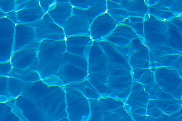 The reflection of the suns rays in the water in the pool with sea water, The glare of the sun, Egypt