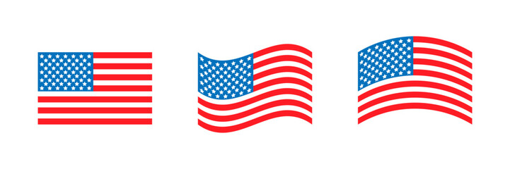 Vector American Flag. USA Flag. USA. Vector illustration