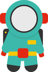 spaceman toy flat element, toys element.