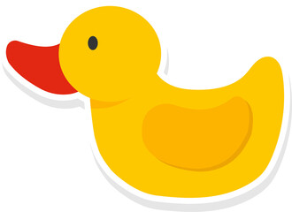 duck toy flat element, toys element stickers.