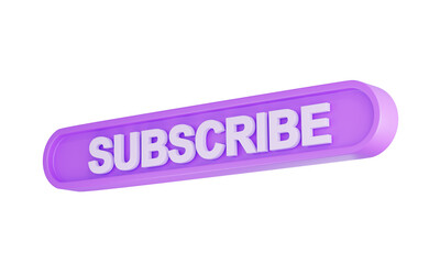3d rendering Subscribe icon, subscribe to channel, blog.