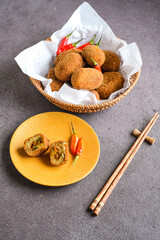 croquette or kroket is a fastfood worlwide, served as a side dish