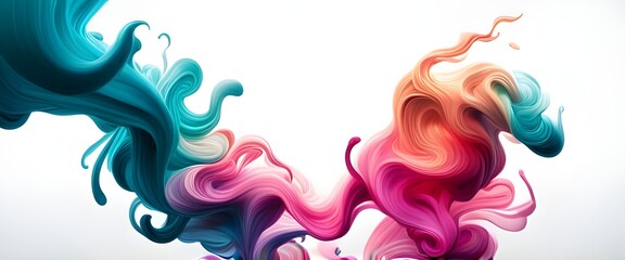 Colorful Texture Background with Ink in Water, Generative AI