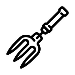 fork garden tool line icon vector illustration