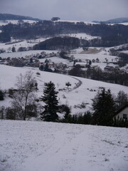 Fototapeta premium Straße im Schnee