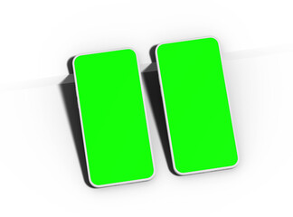 Unbranded Smartphone Template with Customizable Design for UI/UX Product Showcase. 3D Render