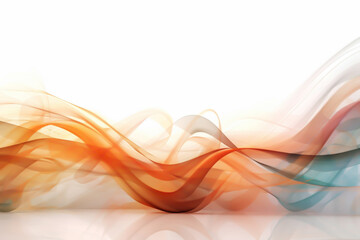 Abstract waves pastel tones background, wallpaper, in white background, generative ai