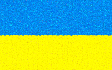 Abstract vector illustration of Ukrainian flag made of rough glass