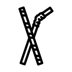 straw smoothie drink line icon vector illustration