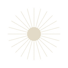 Graphic sun, Sun symbol, Astrological symbols Vector illustration Silhouette.