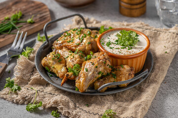 Fried Parmesan Chicken Wings