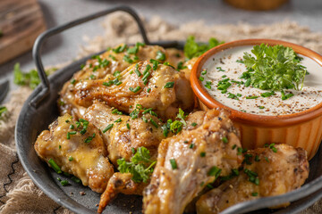 Fried Parmesan Chicken Wings