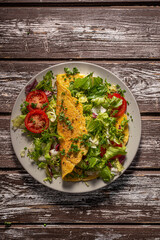 Homemade vegetarian omelette