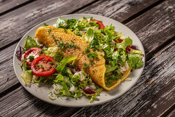 Homemade vegetarian omelette