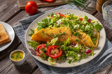 Homemade vegetarian omelette