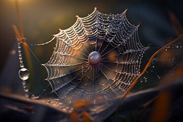 Morning Dew Drops on a Spider Web, Generative Ai